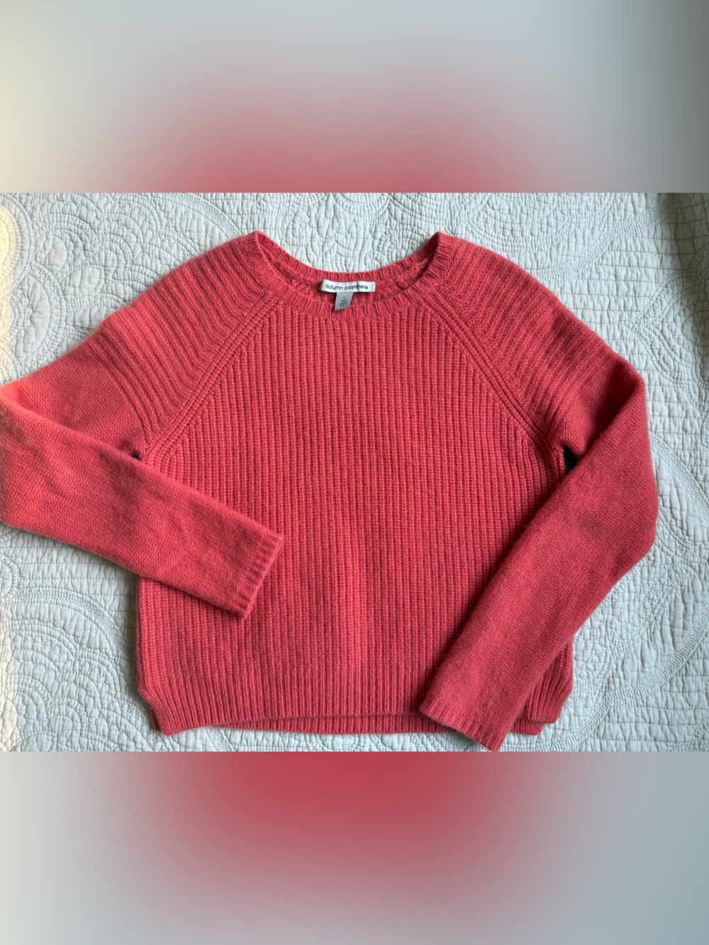Autumn Cashmere Coral Crewneck Sweater